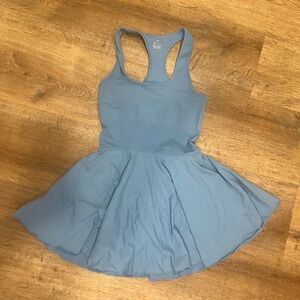 Blue Racerback Skater Dress - medium
